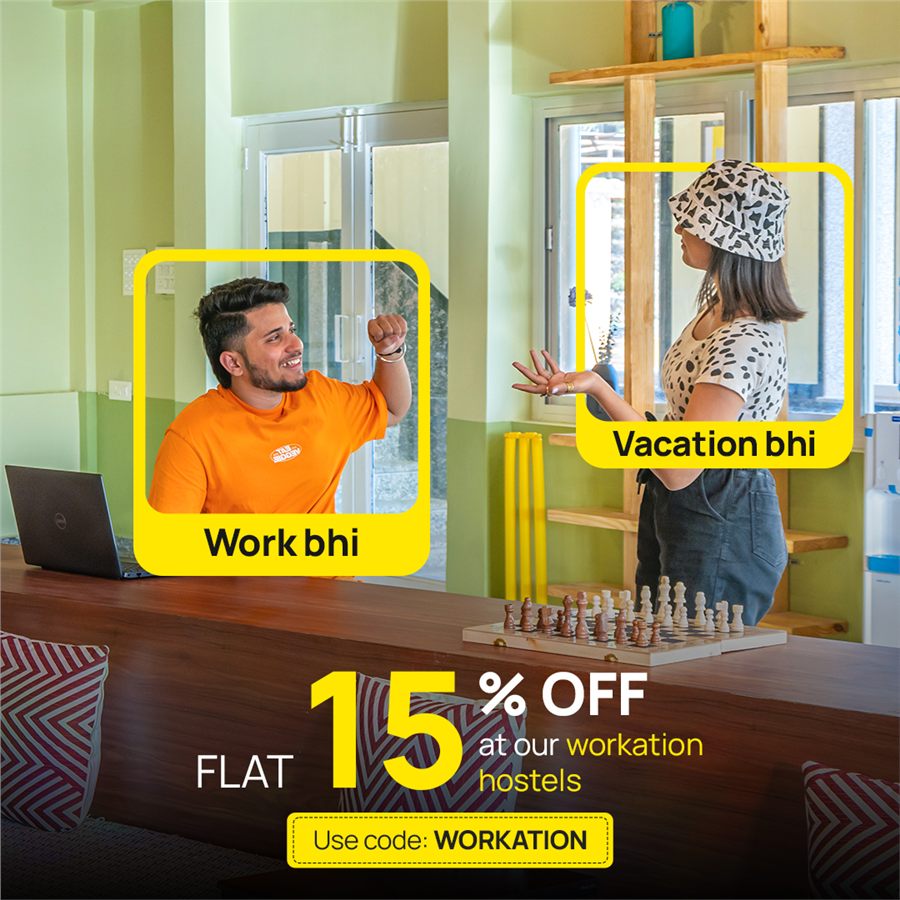 The Hosteller workation campaign creative